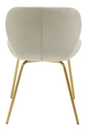 Orsina Warton Velvet Dining Chair in Light Brown - thumbnail 4