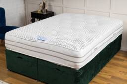UK Bed Furniture Tencel 1500 Pocket Mattress in White - Size: Single - thumbnail 1