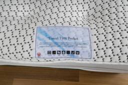 UK Bed Furniture Tencel 1500 Pocket Mattress in White - Size: Single - thumbnail 4