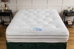 UK Bed Furniture Tencel 1500 Pocket Mattress in White - Size: Single - thumbnail 3