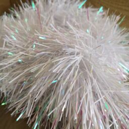Samuel Alexander 2m x 10cm Festive Tinsel Garland Christmas Tree Decoration Iridescent White - Size: 2m x 10 cm - thumbnail 3