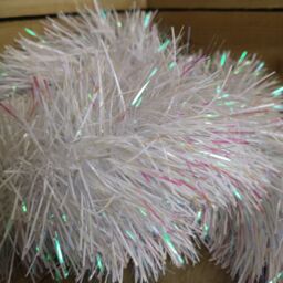 Samuel Alexander 2m x 10cm Festive Tinsel Garland Christmas Tree Decoration Iridescent White - Size: 2m x 10 cm - thumbnail 5