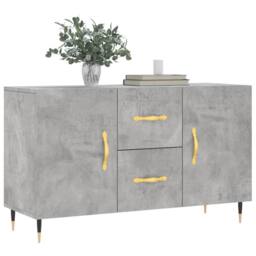 Berkfield Home Sideboard Concrete Grey 100x36x60 cm Engineered Wood - Size: 100 x 36 x 60 cm - thumbnail 1