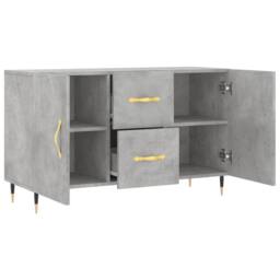 Berkfield Home Sideboard Concrete Grey 100x36x60 cm Engineered Wood - Size: 100 x 36 x 60 cm - thumbnail 5