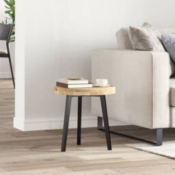 Berkfield Home Table Top Round √ò40x4 cm Solid Wood Acacia in Brown - Size: 40x4 cm - thumbnail 3