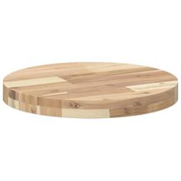 Berkfield Home Table Top Round √ò40x4 cm Solid Wood Acacia in Brown - Size: 40x4 cm - thumbnail 5