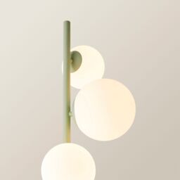 ValueLights Marlow Opaque Glass Globe 5 Way Floor Lamp with LED Bulbs in Green - thumbnail 3