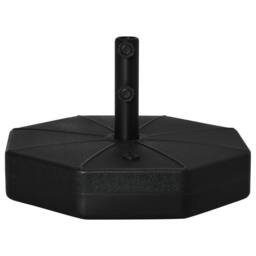 OUTSUNNY Garden Parasol Base Stand Up to 28kg Water or 40kg Sand Filled in Black - thumbnail 2
