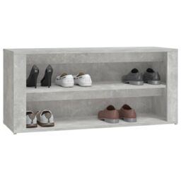 Berkfield Home Shoe Rack Concrete Grey 100x35x45 cm Engineered Wood - Size: 100 x 35 x 45 cm - thumbnail 4