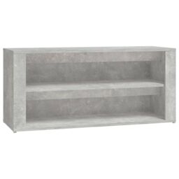 Berkfield Home Shoe Rack Concrete Grey 100x35x45 cm Engineered Wood - Size: 100 x 35 x 45 cm - thumbnail 2