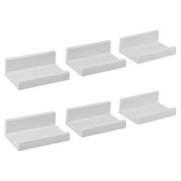 Havendro White Set of 6 Floating Wall Shelf U Shape Display Storage Rack - thumbnail 1