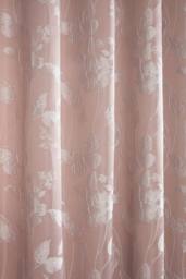 New Edge Blinds Meadows Lined Eyelet Jacquard Curtains in Pink - Size: 116 cm width x 137 cm drop