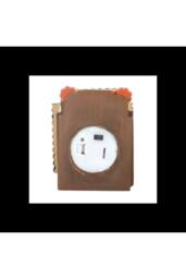 KDMD Pink LED Light Up Resin House Decoration with Pumpkin in Dusty Pink - thumbnail 4