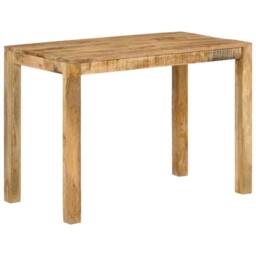 Berkfield Home Dense Dining Table 110x55x76 cm Solid Wood Mango in Brown - Size: 110 x 55 x 76 cm - thumbnail 2