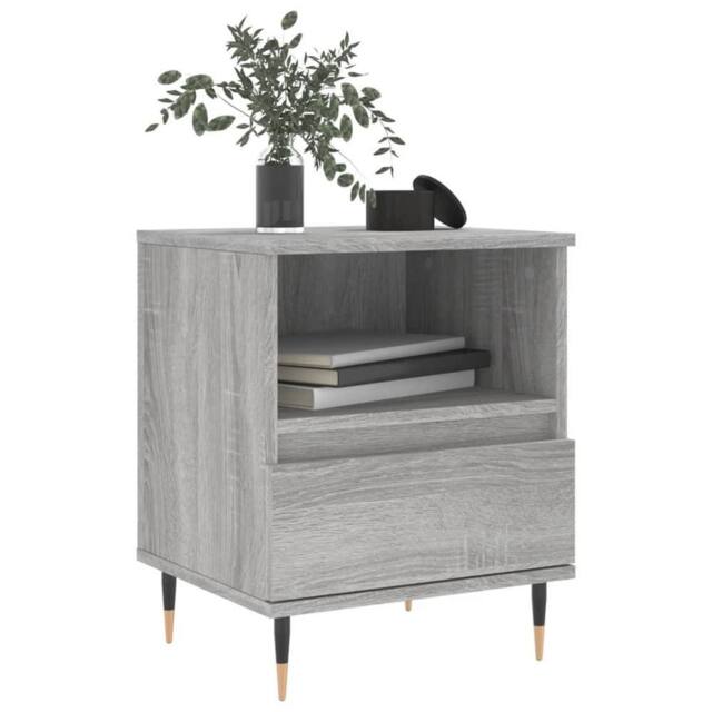 Berkfield Home Modern Bedside Cabinet Grey Sonoma 40x35x50 cm Engineered Wood - Size: 40 x 35 x 50 cm - image 1