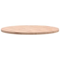 Berkfield Home Table Top Ã˜70x2.5 cm Round Solid Wood Beech in Brown - Size: 70x2.5 cm - thumbnail 5