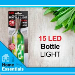 VFM e-Store White Mini Bottle Lights 15 Battery Operated LEDs With Cork Stopper - thumbnail 2