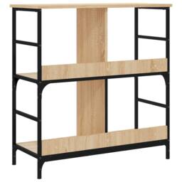 Berkfield Home Decorative Bookshelf Sonoma Oak 78.5x33x82 cm Engineered Wood in Light Oak - thumbnail 6