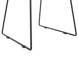 Wyld and Coco Dining Chairs Set of 2 - White Synthetic Seats Black Metal Legs - thumbnail 8