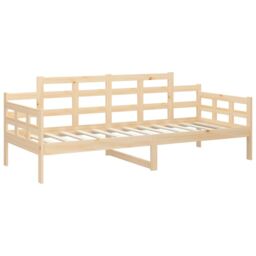 Berkfield Home Day Bed Solid Wood Pine 90x190 cm in Brown - thumbnail 4