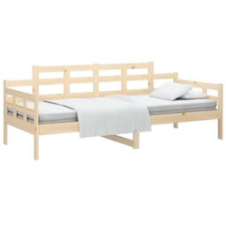 Berkfield Home Day Bed Solid Wood Pine 90x190 cm in Brown - thumbnail 3