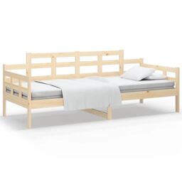Berkfield Home Day Bed Solid Wood Pine 90x190 cm in Brown - thumbnail 2