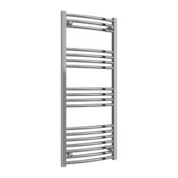 Bathroom Kingdom Capo Chrome Straight Heated Towel Rail 1200x500 in Silver