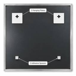 Showerdrape Paddington Brushed Framed Square Mirror 45x45cm in Silver - Size: 45x45 cm - thumbnail 5