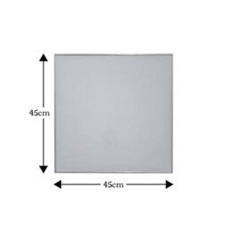 Showerdrape Paddington Brushed Framed Square Mirror 45x45cm in Silver - Size: 45x45 cm - thumbnail 2