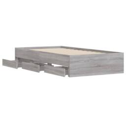 Berkfield Home Modern Bed Frame with Drawers without Mattress Grey Sonoma 100x200 cm - thumbnail 5