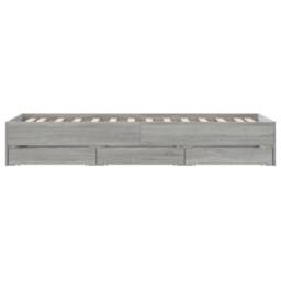 Berkfield Home Modern Bed Frame with Drawers without Mattress Grey Sonoma 100x200 cm - thumbnail 7