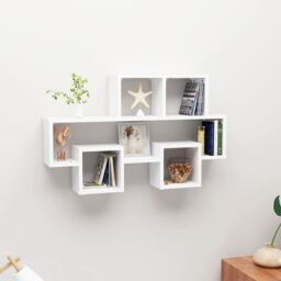 Berkfield Home Car-shaped Wall Shelf White 82x15x51 cm Engineered Wood - Size: 82 x 15 x 51 cm - thumbnail 1