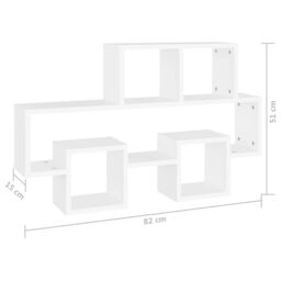 Berkfield Home Car-shaped Wall Shelf White 82x15x51 cm Engineered Wood - Size: 82 x 15 x 51 cm - thumbnail 6
