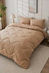 Dyzi 10.5 Tog Supersoft Microfibre Duvet - Coverless or Covered Set in Natural - Size: Single - thumbnail 3