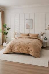 Dyzi 10.5 Tog Supersoft Microfibre Duvet - Coverless or Covered Set in Natural - Size: Single - thumbnail 4