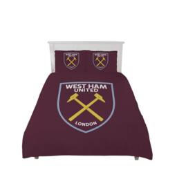West Ham United FC Crest Duvet Cover Set in Burgundy - Size: Double - thumbnail 2