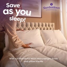 Slumberdown Wonderful Wool Mediumweight Duvet in White - Size: Single - thumbnail 7
