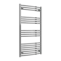 Bathroom Kingdom Capo Chrome Straight Heated Towel Rail 1200x600 in Silver