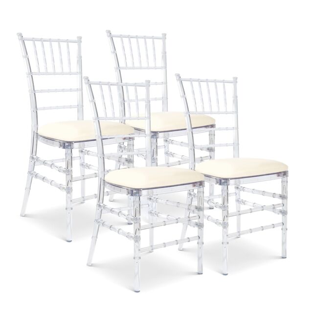 Bravich LTD Clear Acrylic Chiavari Dining Event Chairs - Size: 4 Pack - image 1