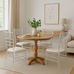 Bravich LTD Clear Acrylic Chiavari Dining Event Chairs - Size: 4 Pack - thumbnail 3