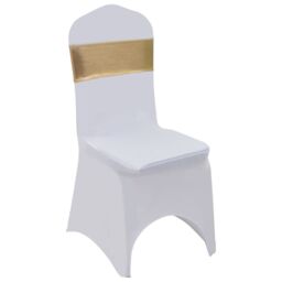 Berkfield Home 25 pcs Stretchable Chair Band with Diamond Buckle Gold - thumbnail 1