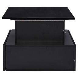 BTM Rectangular Lift Table with LED & 4 Drawers, High Gloss in Black - thumbnail 5