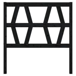 Berkfield Home Bed Headboard Black 96x4x100 cm Solid Wood Pine - Size: 96 x 4 x 100 cm - thumbnail 3