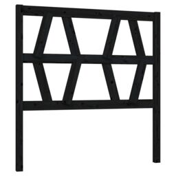 Berkfield Home Bed Headboard Black 96x4x100 cm Solid Wood Pine - Size: 96 x 4 x 100 cm - thumbnail 2
