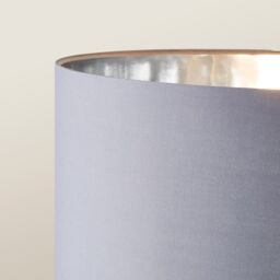 ValueLights Morrigan Grey Wood Tripod Floor Lamp with Chrome Shade & Bulb - thumbnail 3