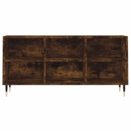 Berkfield Home TV Cabinet Smoked Oak 103.5x30x50 cm Engineered Wood in Brown - thumbnail 4