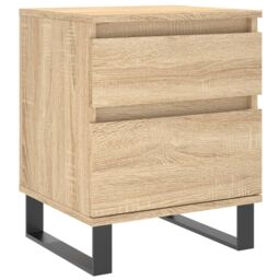 Berkfield Home Bedside Cabinet Sonoma Oak 40x35x50 cm Engineered Wood in Brown - Size: 40 x 35 x 50 cm - thumbnail 2