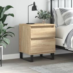 Berkfield Home Bedside Cabinet Sonoma Oak 40x35x50 cm Engineered Wood in Brown - Size: 40 x 35 x 50 cm - thumbnail 1