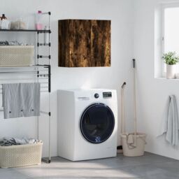 Berkfield Home Wall Cabinet Smoked Oak 60x31x60 cm Engineered Wood in Brown - Size: 60 x 31 x 60 cm - thumbnail 1