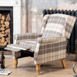 Artemis Home Stanfield Recliner Armchair in Beige - thumbnail 2